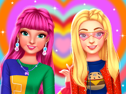 Kidcore Besties: Rainbow Fashion Party